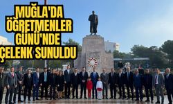 Muğla'da Öğretmenler Günü'nde çelenk sunuldu