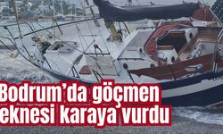 Bodrum’da göçmen teknesi karaya vurdu