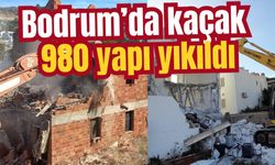 Bodrum’da kaçak 980 yapı yıkıldı