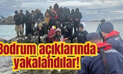 Bodrum açıklarında yakalandılar!