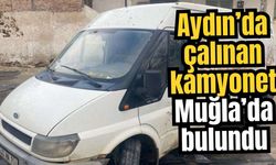 Aydın’da çalınan kamyonet Muğla’da bulundu