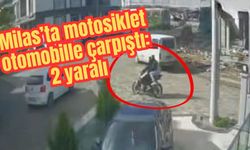 Milas’ta motosiklet otomobille çarpıştı: 2 yaralı