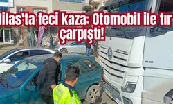 Milas'ta feci kaza: Otomobil ile tır çarpıştı!