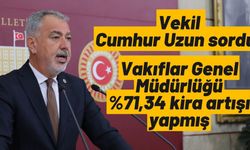 Vekil Cumhur Uzun sordu: Vakıflar Genel Müdürlüğü %71,34 kira artışı yapmış