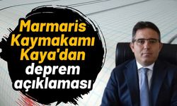 Marmaris Kaymakamı Kaya'dan deprem açıklaması