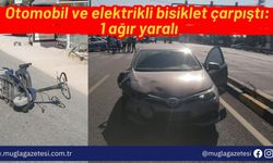 Ula'da otomobil ve elektrikli bisiklet çarpıştı: 1 ağır yaralı