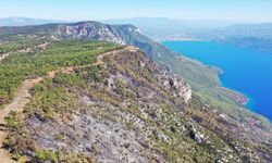 MENTEŞE'DE ALEVLERİN ÖNÜNÜ KESMEK İÇİN 6 KİLOMETRE ŞERİT AÇILDI