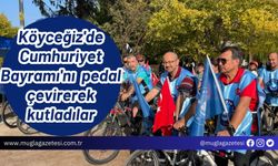 Köyceğiz'de Cumhuriyet Bayramı'nı pedal çevirerek kutladılar