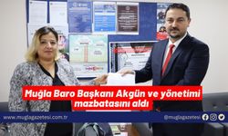 Muğla Baro Başkanı Akgün ve yönetimi mazbatasını aldı