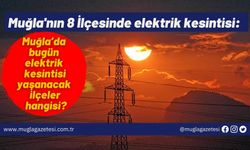 Muğla'nın 8 İlçesinde elektrik kesintisi: Muğla’da bugün elektrik kesintisi yaşanacak ilçeler hangisi?