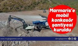 Marmaris’e mobil konkasör şantiyesi kuruldu