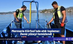 Marmaris Körfezi’nde atık toplama: Deniz yüzeyi temizlendi