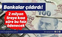 Bankalar çıldırdı! 2 milyon liraya kısa süre bu faiz ödenecek