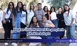 Başkan Ünlü, Marmaris'te gençlerle piknikte buluştu