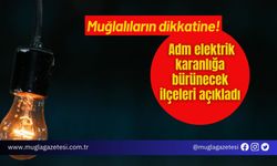 Muğlalıların dikkatine! Adm elektrik karanlığa bürünecek ilçeleri açıkladı