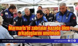 Marmaris'te zabıtalar kazada ölen arkadaşlarını unutmadı