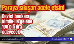 Paraya sıkışan acele etsin! Devlet bankası kimlik ile gelene 100 bin lira ödeyecek