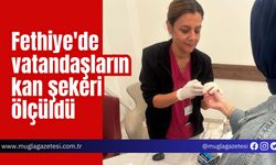 Fethiye'de vatandaşların kan şekeri ölçüldü