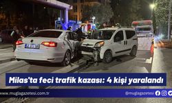 Milas'ta feci trafik kazası: 4 kişi yaralandı