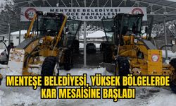 MENTEŞE BELEDİYESİ, YÜKSEK BÖLGELERDE KAR MESAİSİNE BAŞLADI