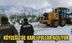 KÖYCEĞİZ’DE KARLI YOLLAR AÇILIYOR