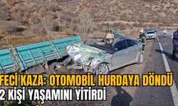 FECİ KAZA: OTOMOBİL HURDAYA DÖNDÜ 2 KİŞİ YAŞAMINI YİTİRDİ