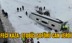 FECİ KAZA: OTOBÜS ŞOFÖRÜ CAN VERDİ