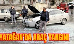 YATAĞAN’DA ARAÇ YANGINI