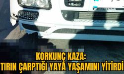 KORKUNÇ KAZA: TIRIN ÇARPTIĞI YAYA YAŞAMINI YİTİRDİ