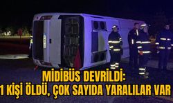 MİDİBÜS DEVRİLDİ: 1 KİŞİ ÖLDÜ, ÇOK SAYIDA YARALILAR VAR