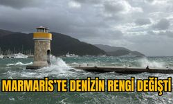 MARMARİS’TE DENİZİN RENGİ DEĞİŞTİ