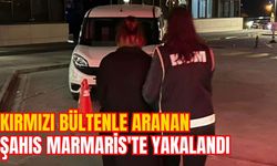 KIRMIZI BÜLTENLE ARANAN ŞAHIS MARMARİS'TE YAKALANDI