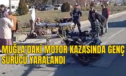 MUĞLA'DAKİ MOTOR KAZASINDA GENÇ SÜRÜCÜ YARALANDI