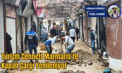 Turizm Cenneti Marmaris’te Kapalı Çarşı Yenileniyor