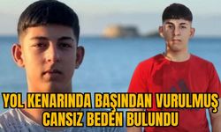 YOL KENARINDA BAŞINDAN VURULMUŞ CANSIZ BEDEN BULUNDU