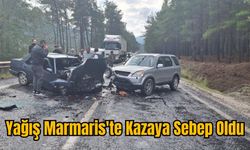 Yağış Marmaris'te Kazaya Sebep Oldu