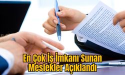 En Çok İş İmkanı Sunan Meslekler Açıklandı