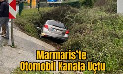 Marmaris’te Otomobil Kanala Uçtu