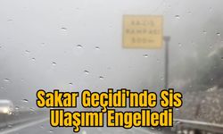 Sakar Geçidi'nde Sis Ulaşımı Engelledi