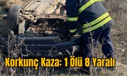 Korkunç Kaza: 1 Ölü 8 Yaralı