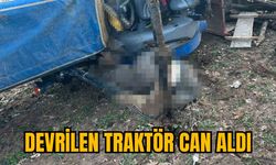 DEVRİLEN TRAKTÖR CAN ALDI