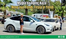 Muğla'da İlginç Kaza: Reno’nun Fendi, Tesla'yı Yendi