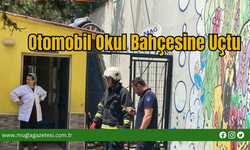 Otomobil Okul Bahçesine Uçtu