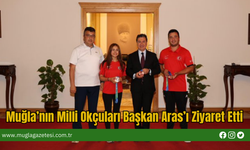 Muğla’nın Milli Okçuları Başkan Aras’ı Ziyaret Etti