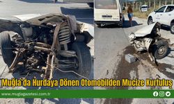 Muğla’da Hurdaya Dönen Otomobilden Mucize Kurtuluş