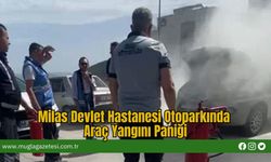 Milas Devlet Hastanesi Otoparkında Araç Yangını Paniği