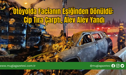 Otoyolda Facianın Eşiğinden Dönüldü: Cip Tıra Çarptı, Alev Alev Yandı