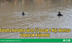 Sulama Kanalına Giren 1'i Çocuk 2 Kişi Akıntıya Kapılarak Kayboldu