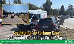 Seydikemer’de Korkunç Kaza: 2 Otomobil Kafa Kafaya Girdi, 6 Yaralı