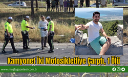 Kamyonet İki Motosikletliye Çarptı, 1 Ölü